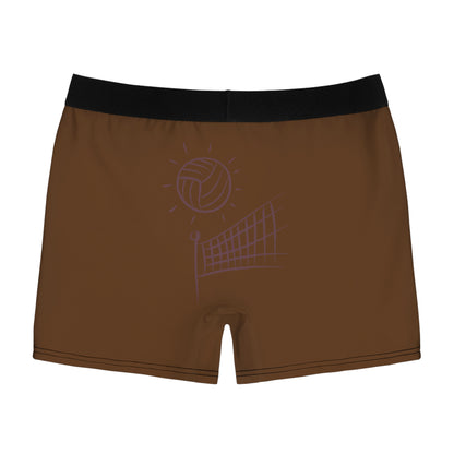 Men's Boxer Briefs: Volleyball Brown