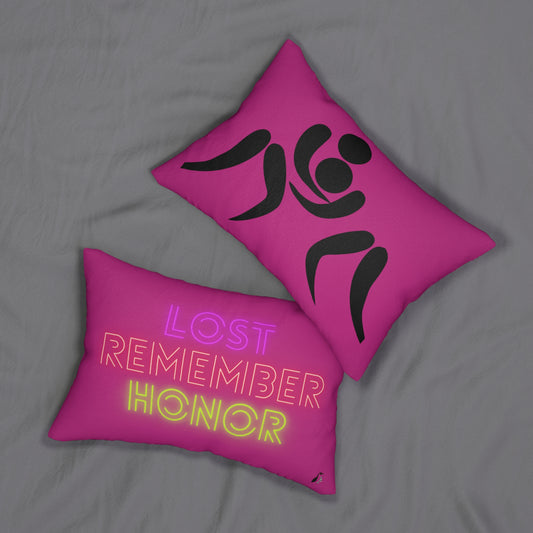 Spun Polyester Lumbar Pillow: Wrestling Pink