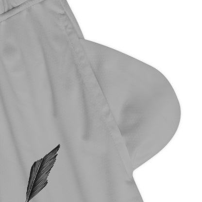 Basketball Rib Shorts: Writing Lite Grey