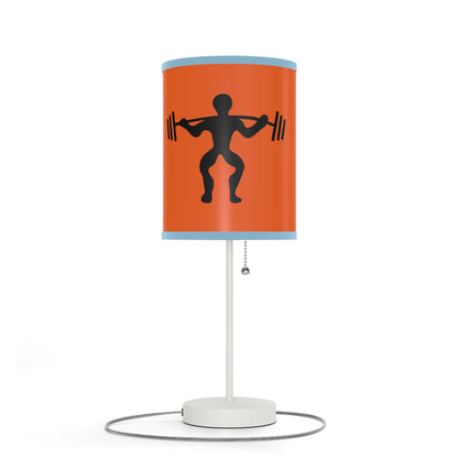 Lamp on a Stand, US|CA plug: Weightlifting Orange