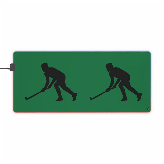 LED Gaming Mouse Pad: Hockey Dark Green