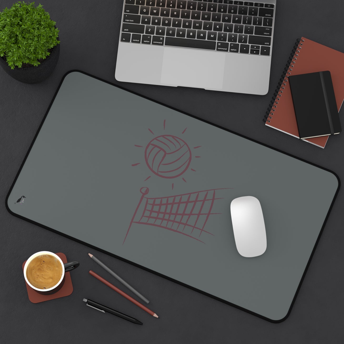 Desk Mat: Volleyball Lite Grey