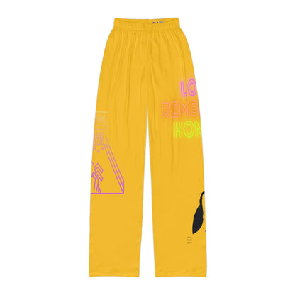 Kids Pajama Pants: Bowling Yellow