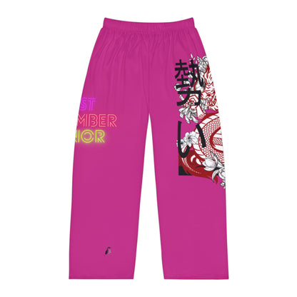 Men's Pajama Pants: Dragons Pink