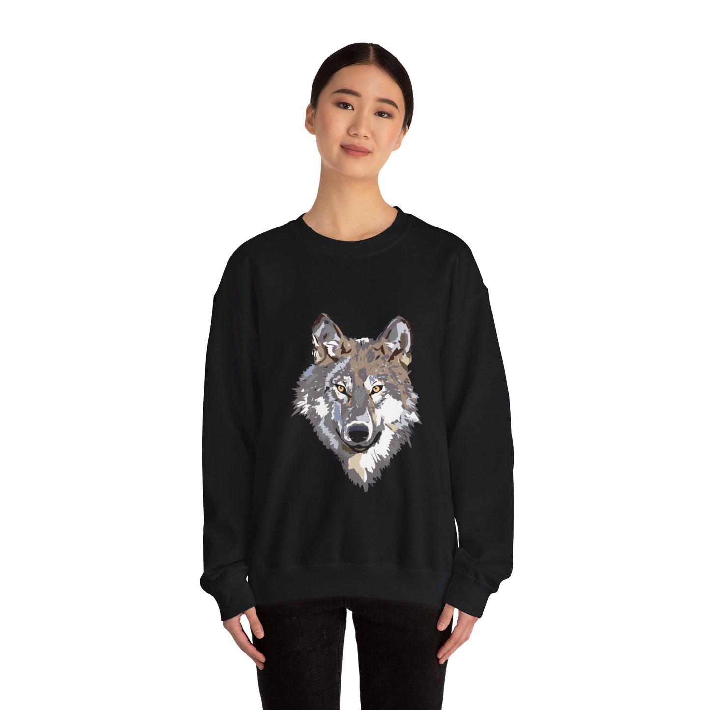 Heavy Blend™ Crewneck Sweatshirt: Wolves #1