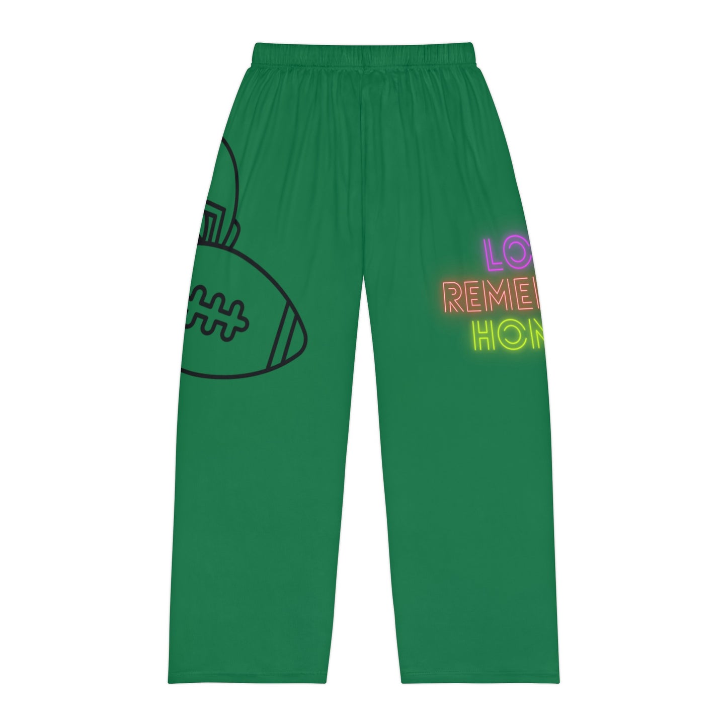 Men's Pajama Pants: Football Dark Green