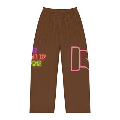 Women's Pajama Pants: Fight Cancer Brown