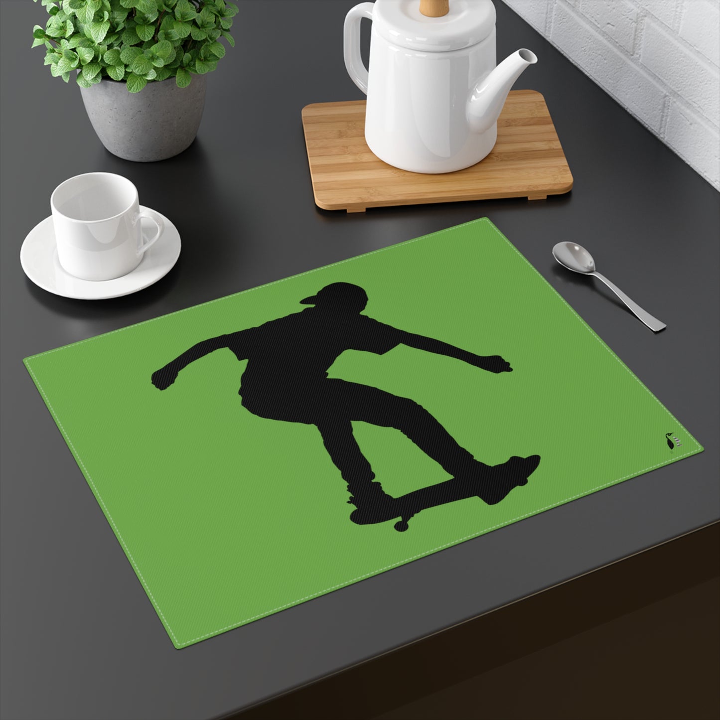 Placemat, 1pc: Skateboarding Green