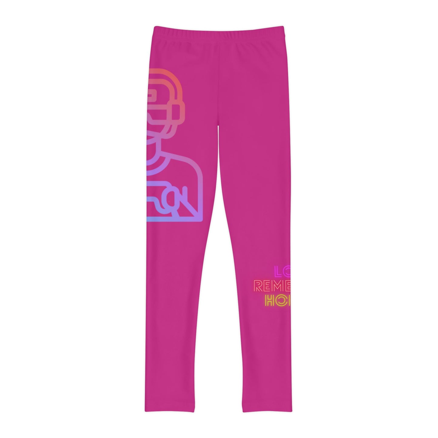 Youth Full-Length Leggings: Gaming Pink