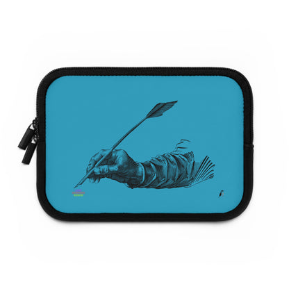 Laptop Sleeve: Writing Turquoise