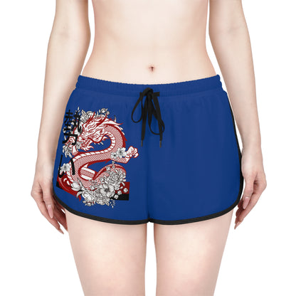 Women's Relaxed Shorts: Dragons Dark Blue