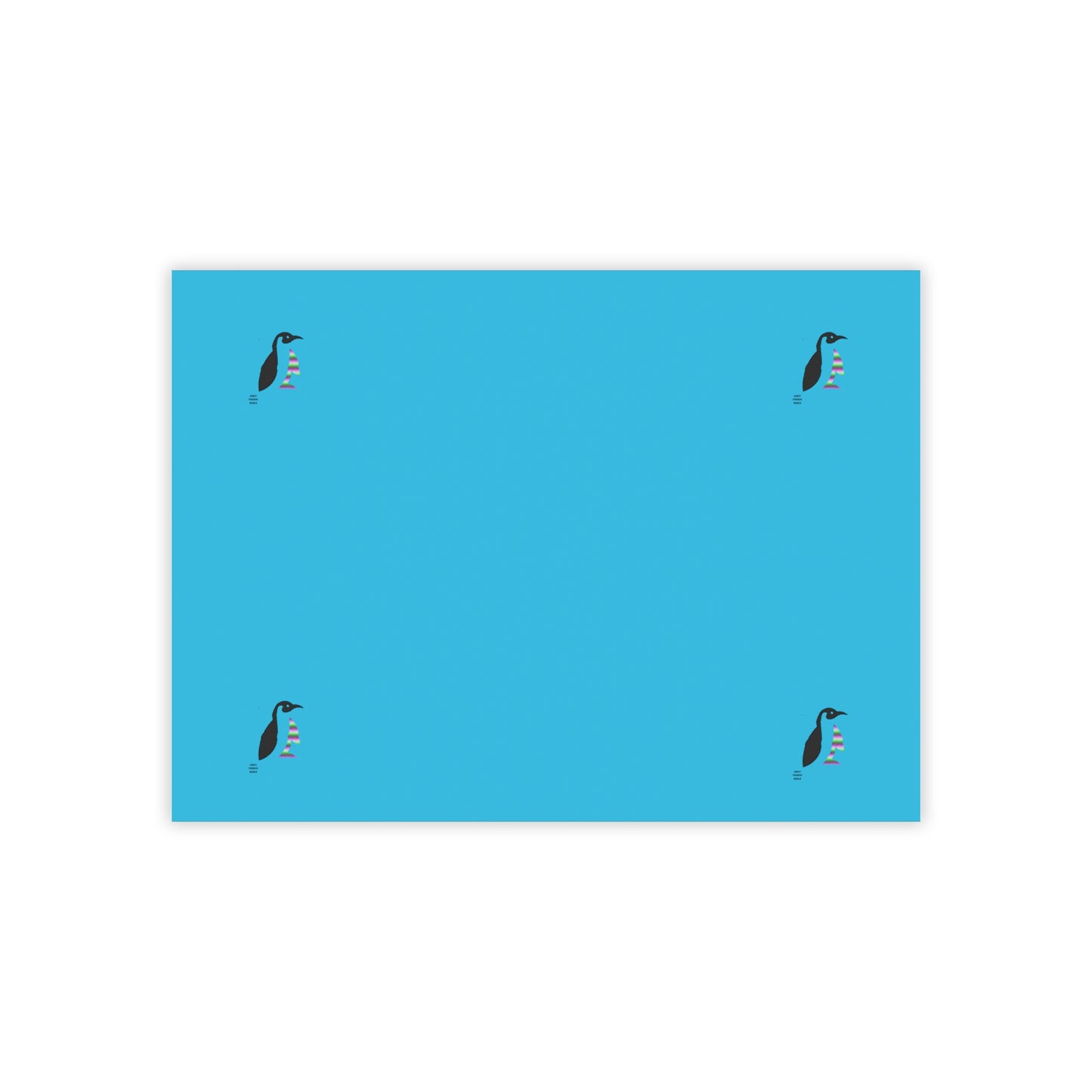 Post-it® Note Pads: Crazy Penguin World Logo Turquoise