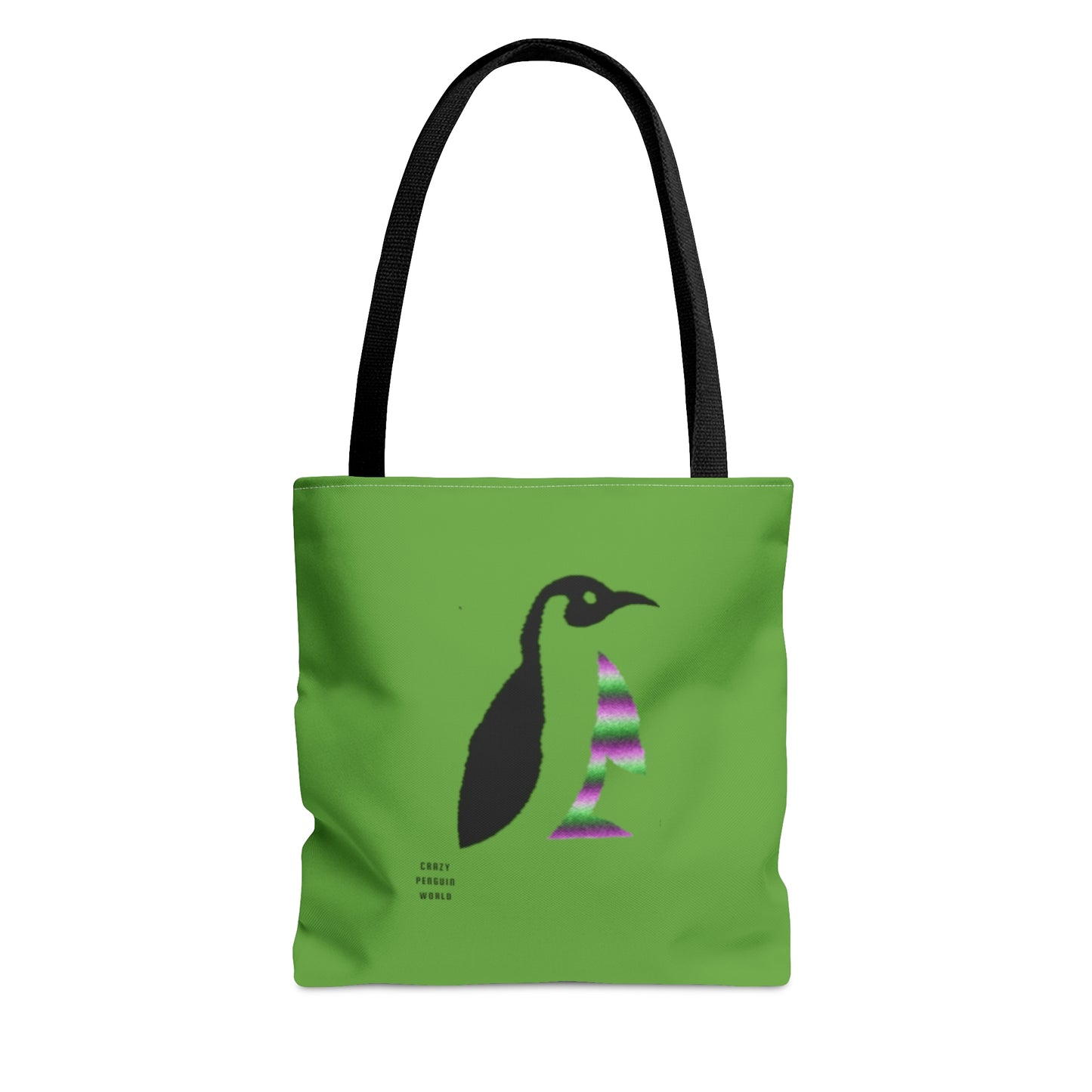 Tote Bag: Crazy Penguin World Logo Green