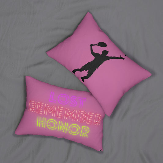 Spun Polyester Lumbar Pillow: Tennis Lite Pink