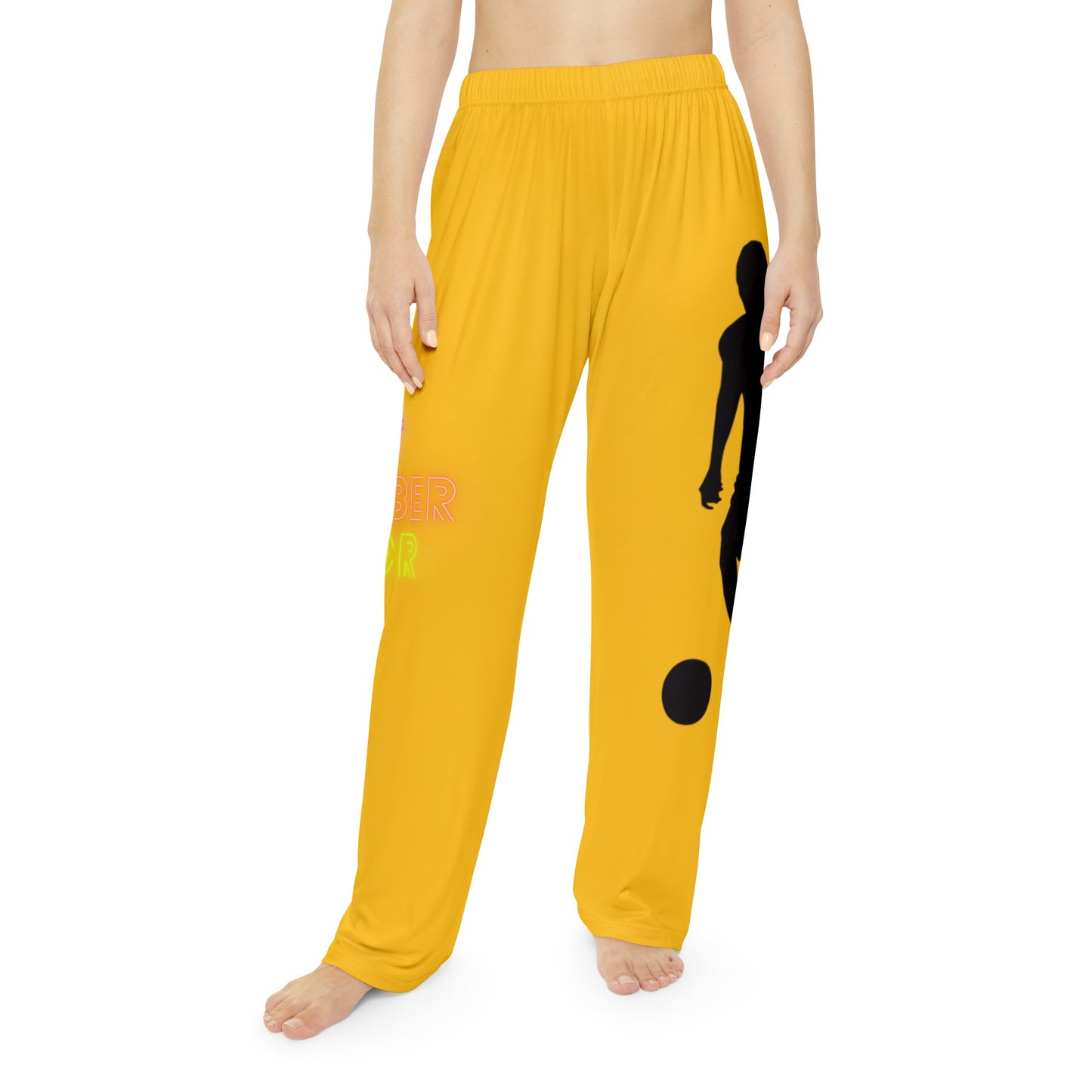 Women's Pajama Pants: Soccer Yellow