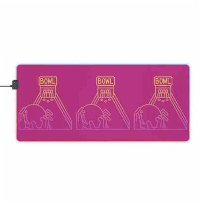 LED Gaming Mouse Pad: Bowling Pink