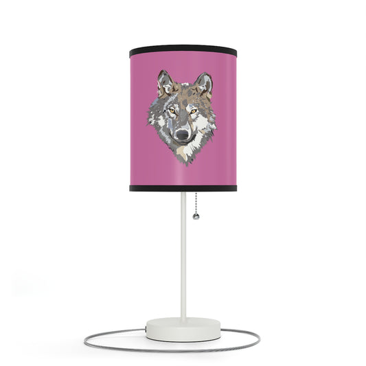 Lamp on a Stand, US|CA plug: Wolves Lite Pink