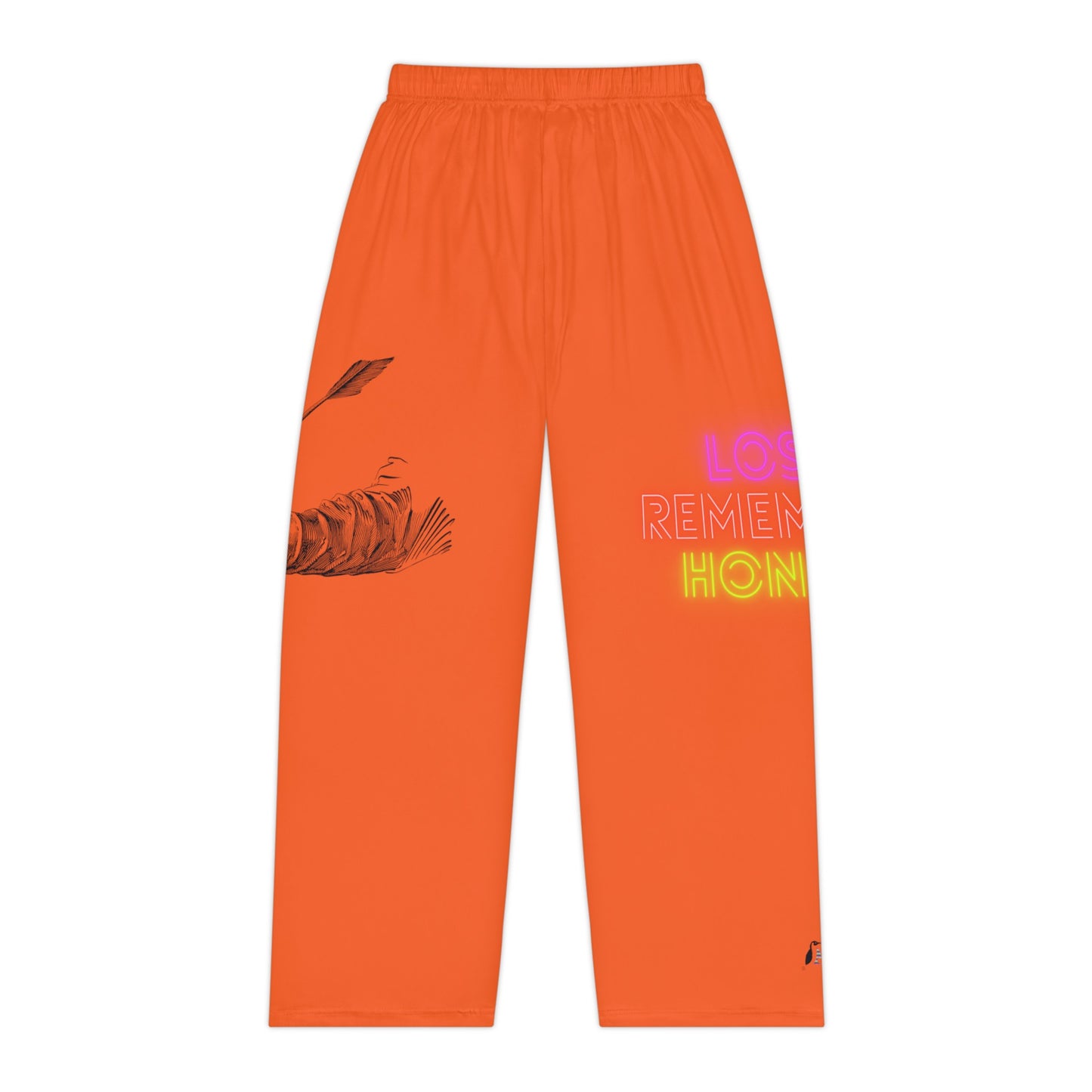 Women's Pajama Pants: Writing Orange