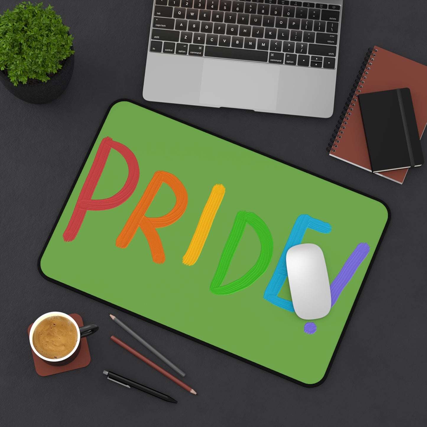 Desk Mat: LGBTQ Pride Green