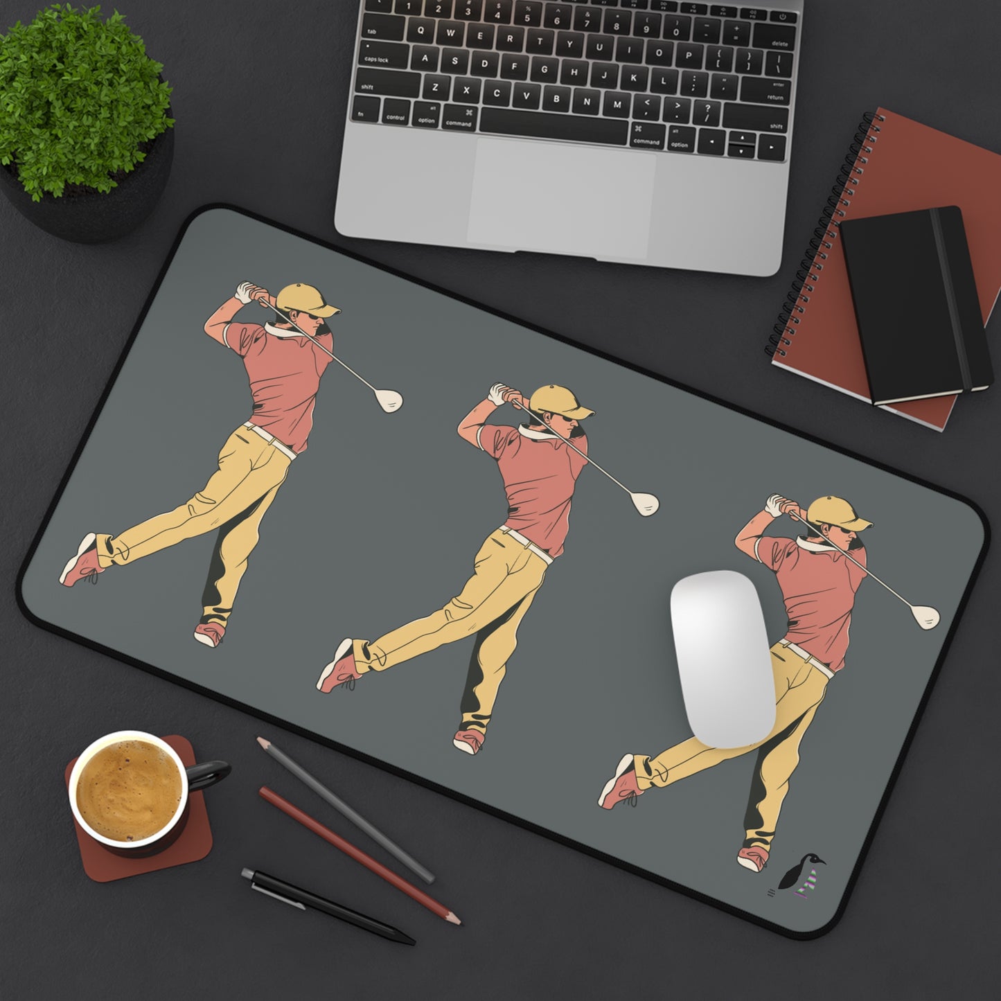 Desk Mat: Golf Dark Grey