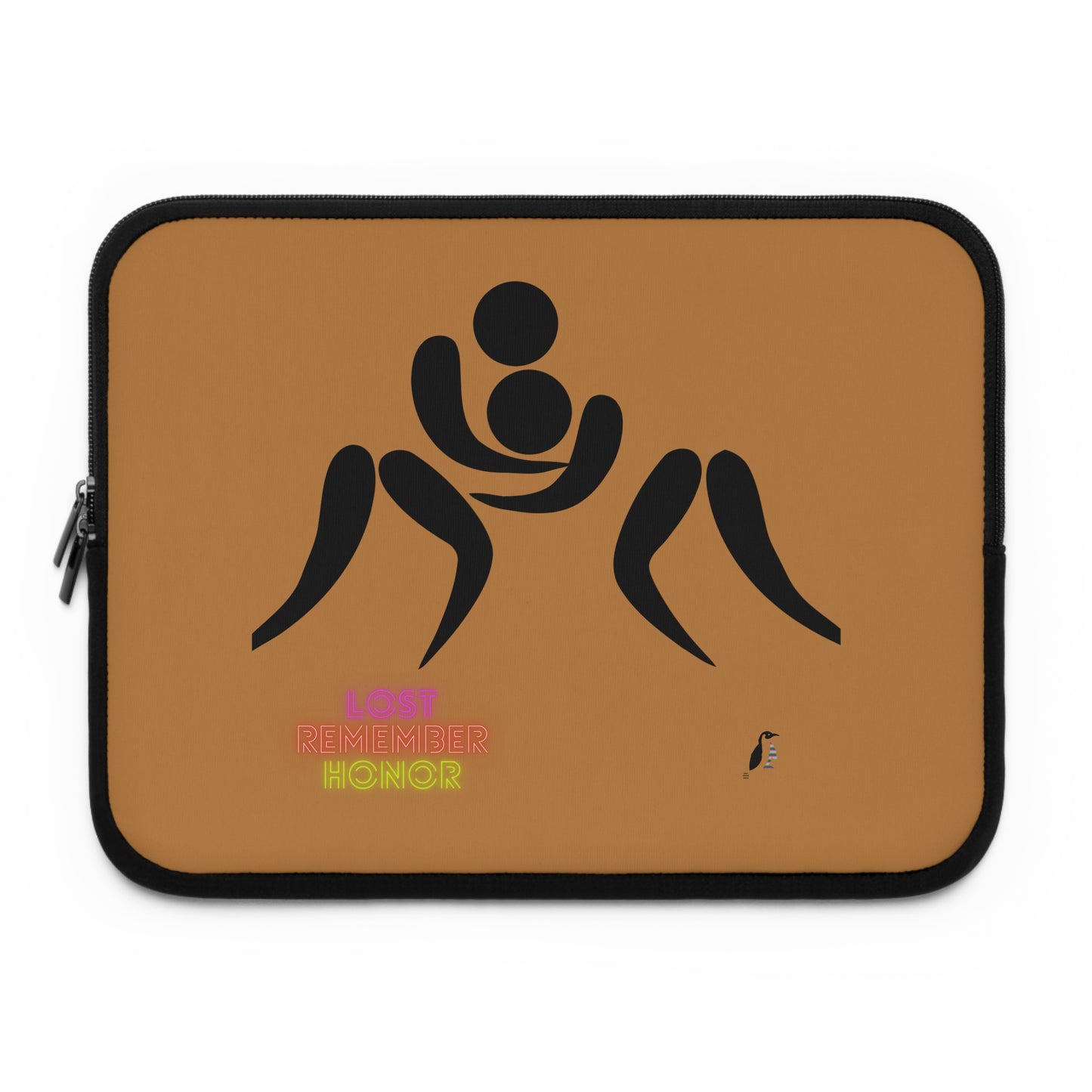 Laptop Sleeve: Wrestling Lite Brown