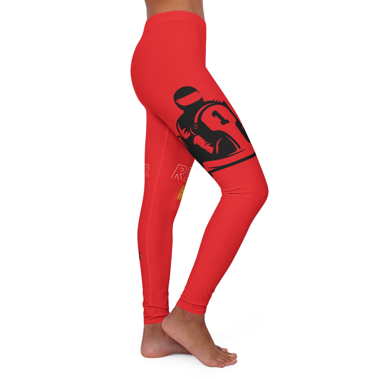 Women's Spandex Leggings: Racing Red