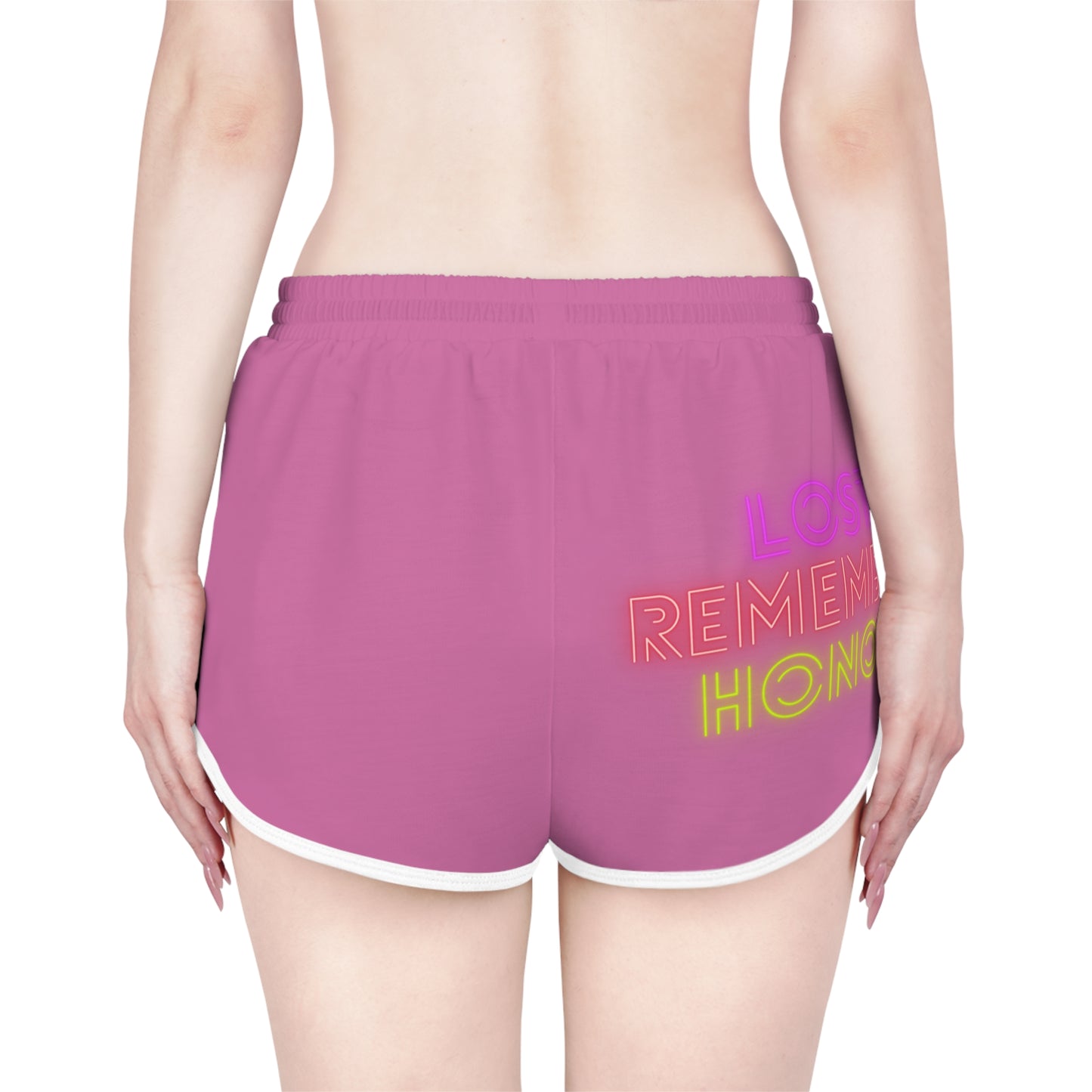 Women's Relaxed Shorts: Crazy Penguin World Logo Lite Pink