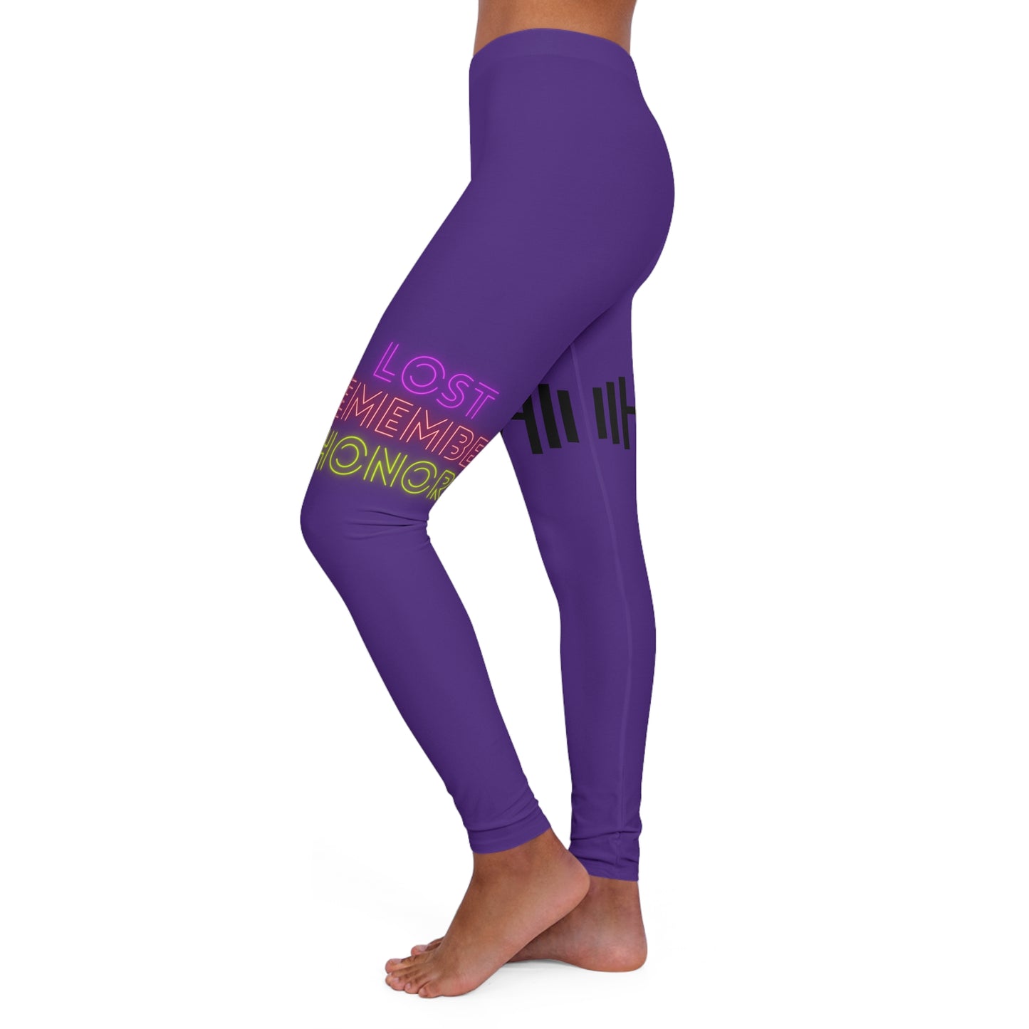 Women's Spandex Leggings: Weightlifting Purple