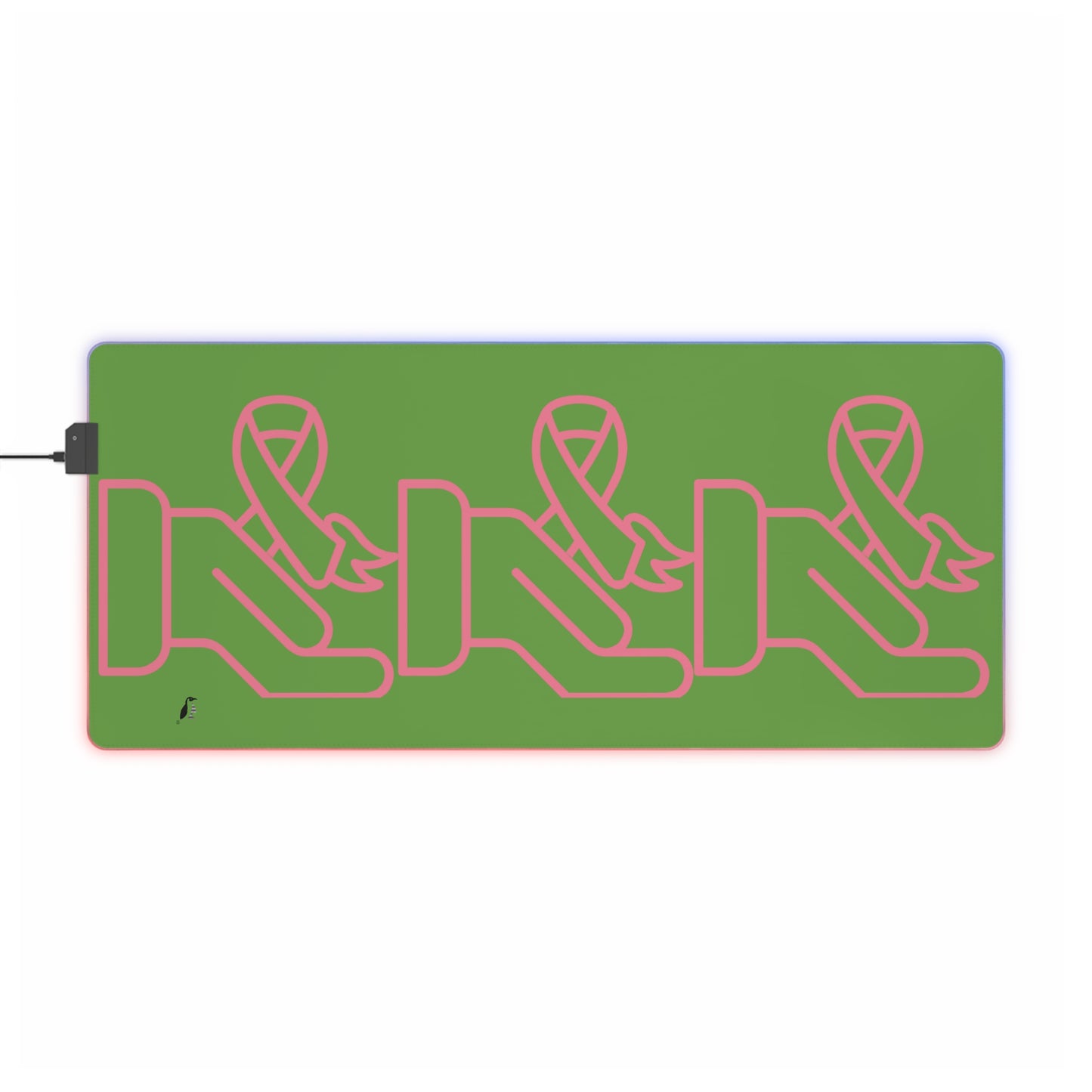 LED Gaming Mouse Pad: Fight Cancer Green