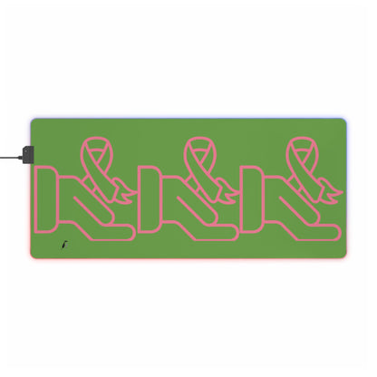 LED Gaming Mouse Pad: Fight Cancer Green