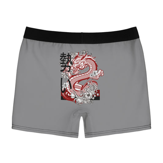 Men's Boxer Briefs: Dragons Grey