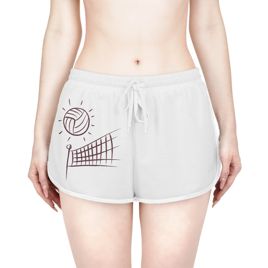 Women's Relaxed Shorts: Volleyball White