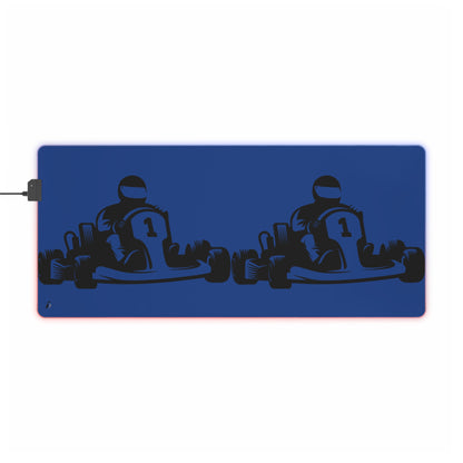 LED Gaming Mouse Pad: Racing Dark Blue