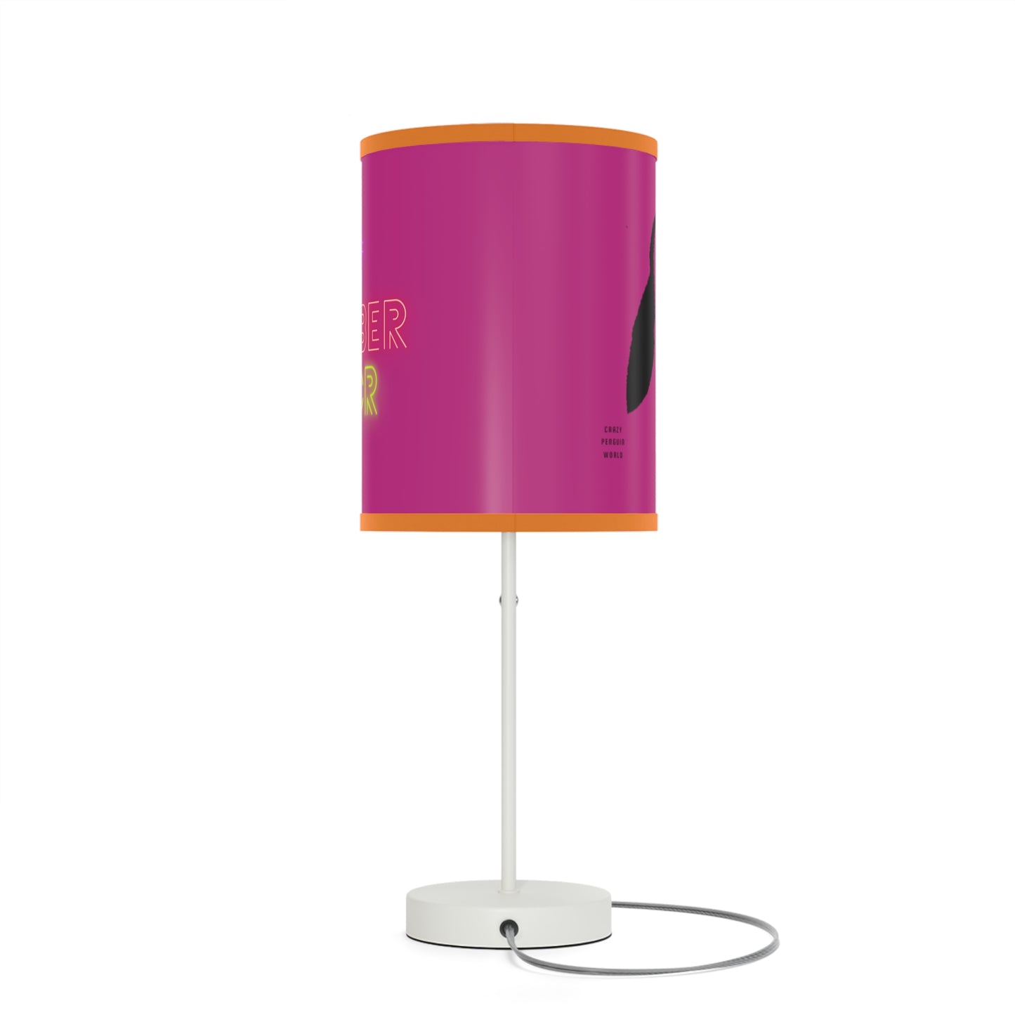 Lamp on a Stand, US|CA plug: Crazy Penguin World Logo Pink