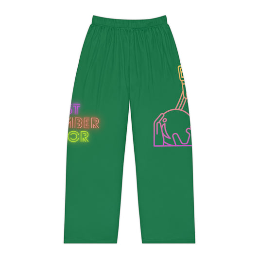 Women's Pajama Pants: Bowling Dark Green