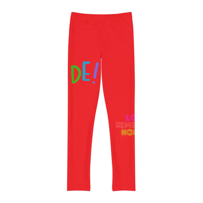 Youth Full-Length Leggings: LGBTQ Pride Red