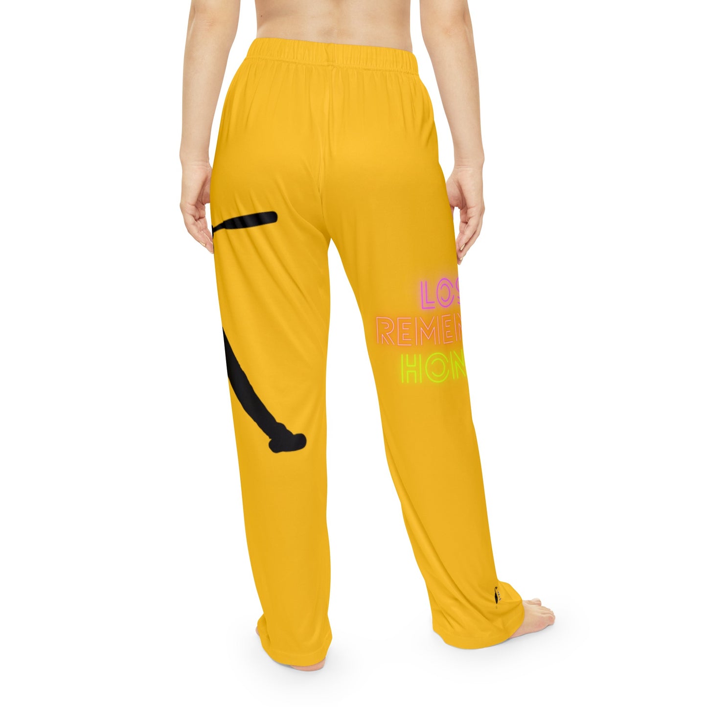 Women's Pajama Pants: Baseball Yellow