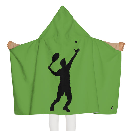 Youth Hooded Towel: Tennis Green