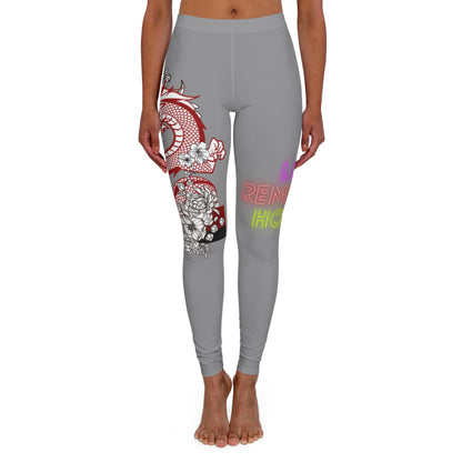 Women's Spandex Leggings: Dragons Grey