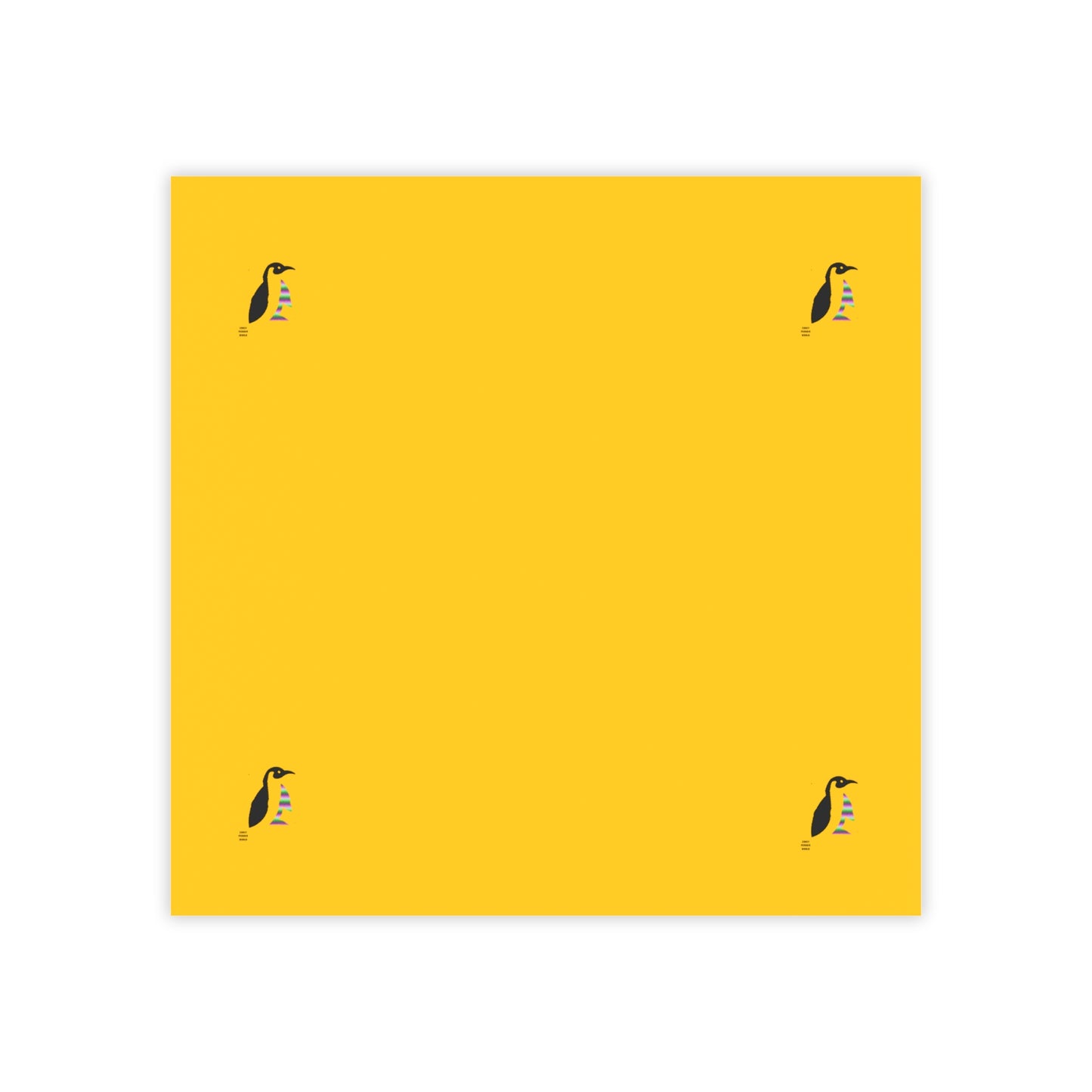 Post-it® Note Pads: Crazy Penguin World Logo Yellow