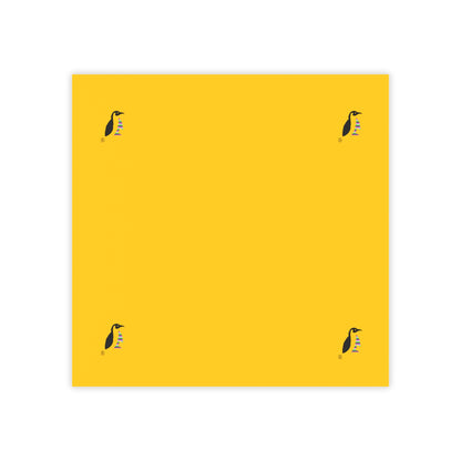 Post-it® Note Pads: Crazy Penguin World Logo Yellow