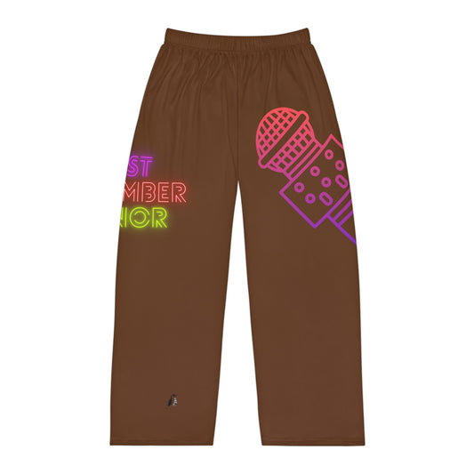 Men's Pajama Pants: Music Brown