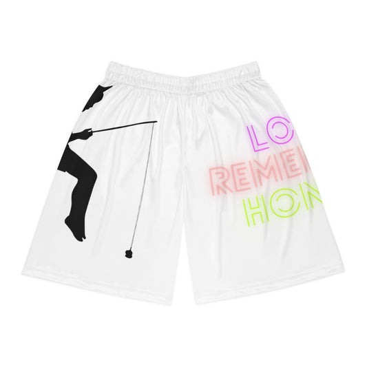 Basketball Shorts: Fishing White