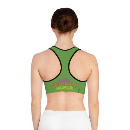 Sports Bra: Music Green