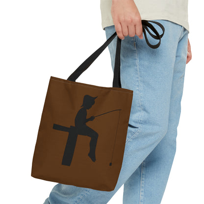 Tote Bag: Fishing Brown