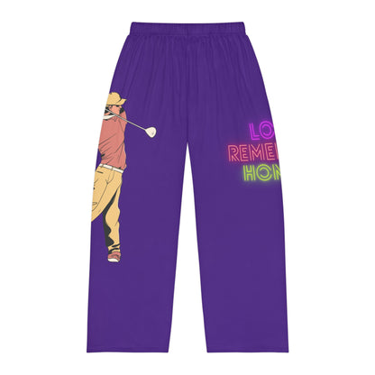 Men's Pajama Pants: Golf Purple