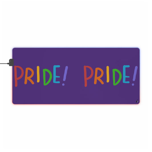 LED Gaming Mouse Pad: LGBTQ Pride Purple