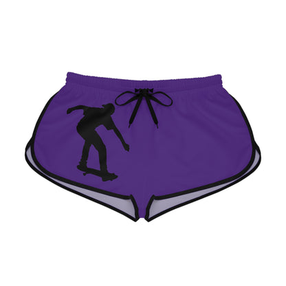 Women's Relaxed Shorts: Skateboarding Purple