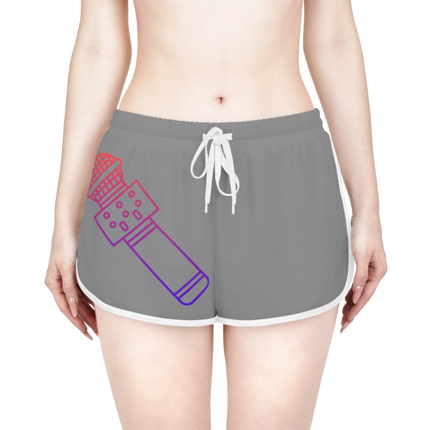 Women's Relaxed Shorts: Music Grey