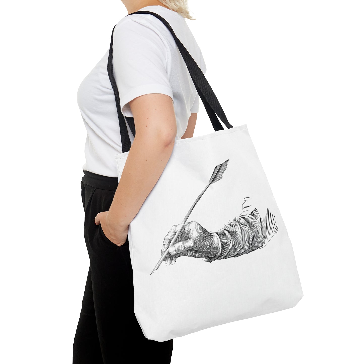 Tote Bag: Writing White